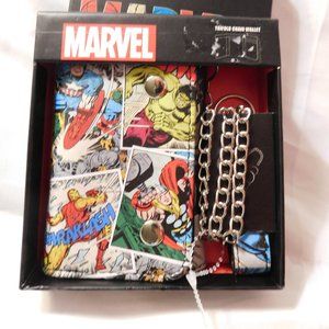 Marvel Comics Tri-fold Chain Wallet NEW